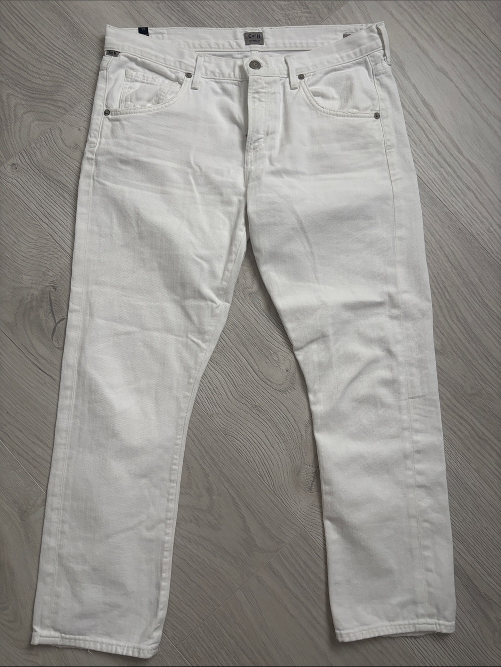 Citizens Of Humanity Emerson Slim Boyfriend White Jeans